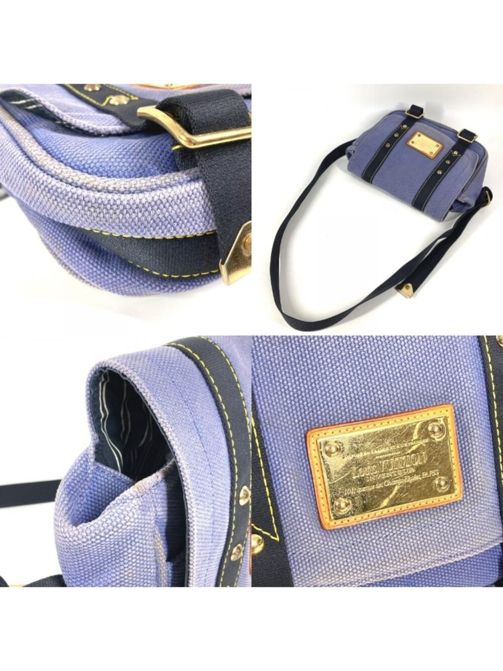 Louis Vuitton Shoulder Bag Besace PM Canvas Blue - Picture 7 of 9